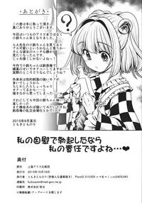 (Shuuki Reitaisai 2) [Yosutebito na Mangakaki (Tomoki Tomonori)] Watashi no Jii de Bokki Shitanara Watashi no Sekinin desu yo ne... (東方Project)