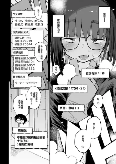 [Naitou2 (F4U)] Sakusei Dungeon Kouryaku ni Mukanai Jimiko no S-kyuu Dosukebe Status | 不適合攻略榨精地牢的土妹子的S級癡女屬性 [Chinese] [沒有漢化] [Digital]