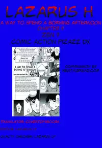 [Zen9] Taikutsu na Gogo no Sugoshikata Ch. 1-5 | A Way to Spend a Boring Afternoon Ch. 1-5 (Action Pizazz DX 2013-12) [English](hentai2read.com)[Lazarus H]