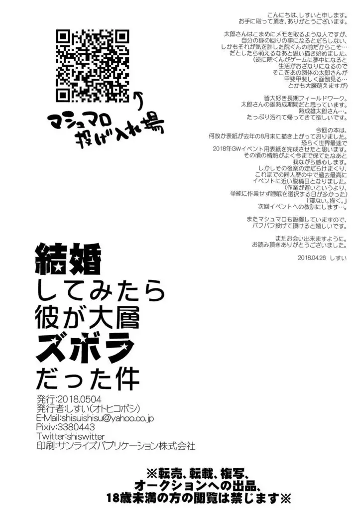 Kekkon Shitemitara Kare ga Taisou Zubora Datta Ken